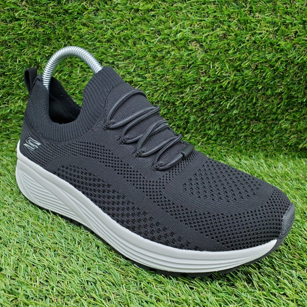 Skechers BOBS Sparrow 2.0 8.5 WIDE Women's Allegiance Crew Slip On Black Sneaker